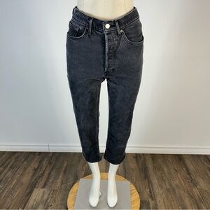 Denim Forum Charcoal High Rise Jeans 28